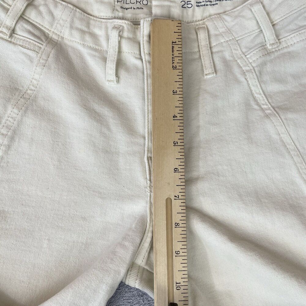 Pilcro Hemp / Cotton Baggy Pants Women’s 25 Cream / Off White Ankle Length - Picture 13 of 16